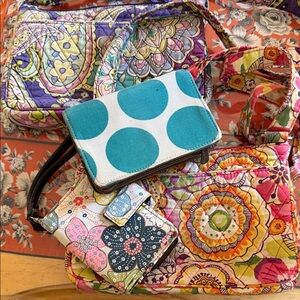 Colorful Quilted Bags and Wallet Set
